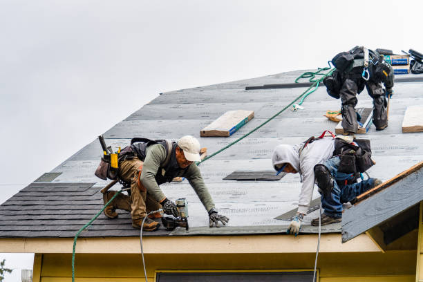 Professional Gutter Installation technician working in Danboro, PA